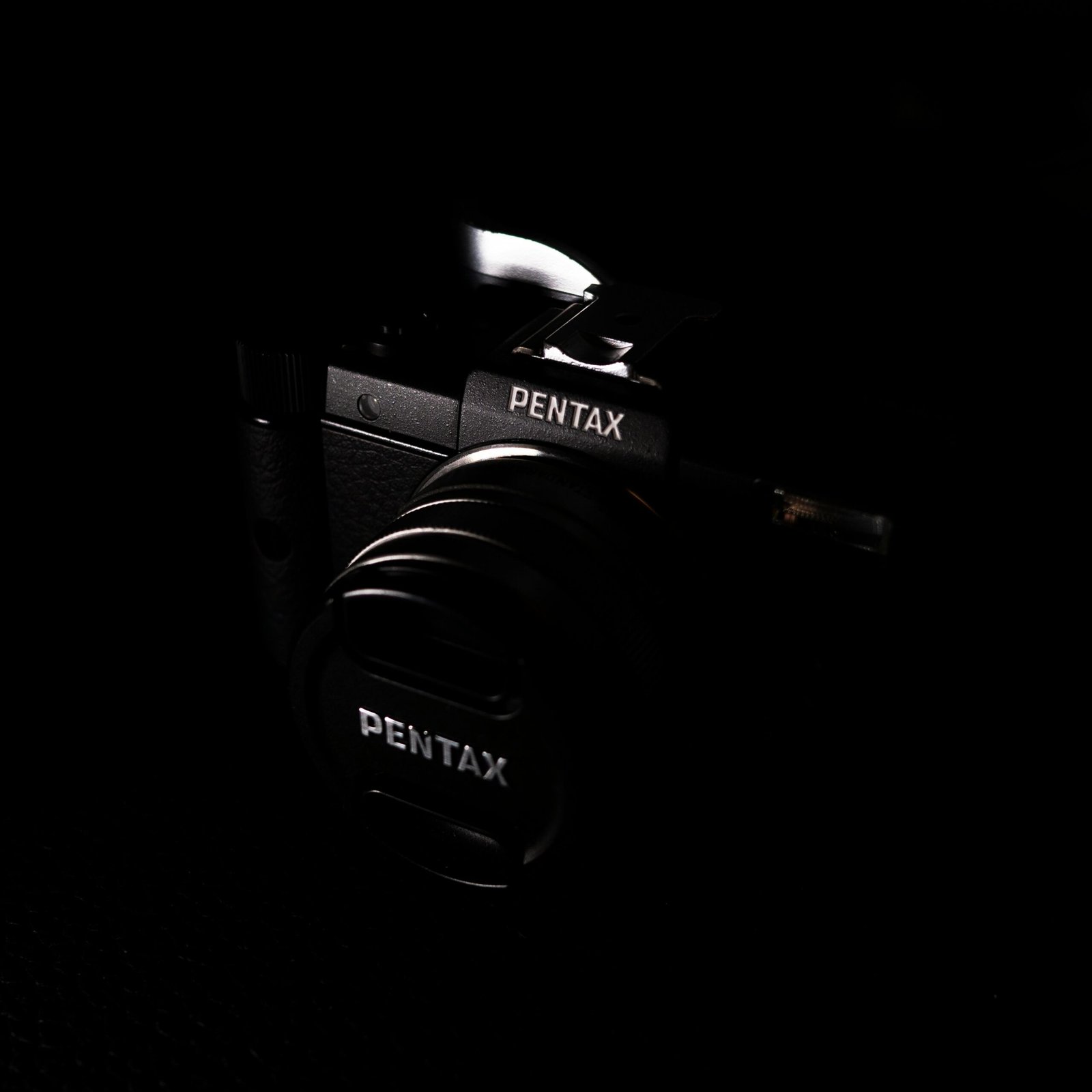 black Pentax camera